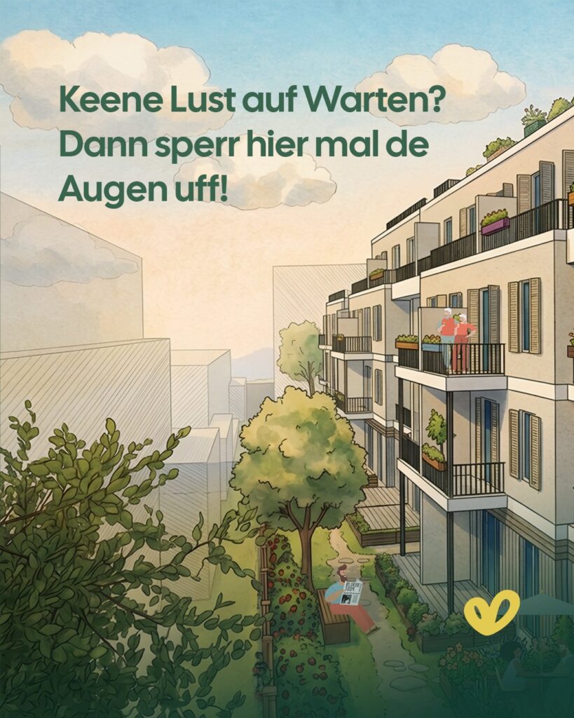 Einzug ist zwar erst 2028, aber Träumen ist ab jetzt erlaubt! 💭

Wir zeigen dir heute schon, wie dein zukünftiges Zuhause aussehen wird. Kann man sich definitiv dran gewöhnen, oder? 🏡

Bock uff ’ne eigene Wohnung, wo die Vorfreude jetzt schon kickt? Dann quatsch am besten mal mit Jens. Der kann dir alles erzählen, wat du wissen musst. 
Den Link findest du in der Bio.👆